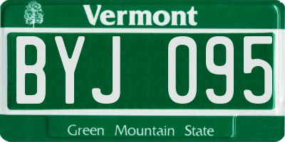 VT license plate BYJ095