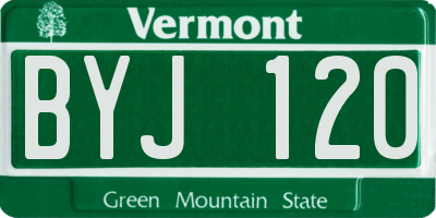 VT license plate BYJ120