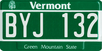VT license plate BYJ132