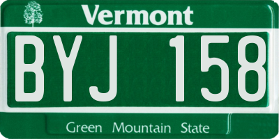 VT license plate BYJ158