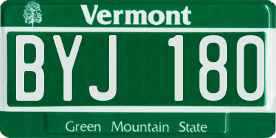 VT license plate BYJ180