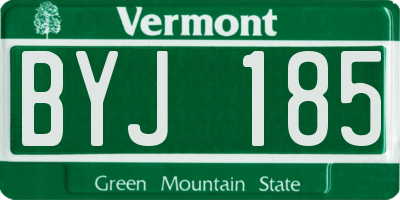 VT license plate BYJ185