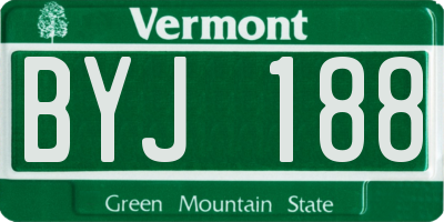 VT license plate BYJ188