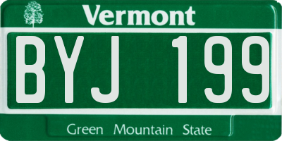VT license plate BYJ199