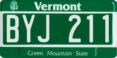 VT license plate BYJ211