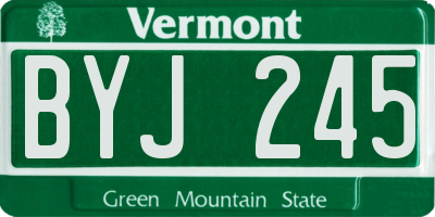 VT license plate BYJ245