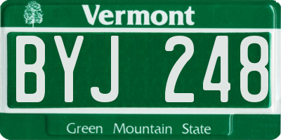 VT license plate BYJ248
