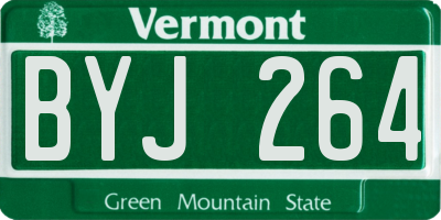 VT license plate BYJ264