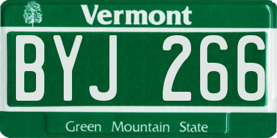 VT license plate BYJ266