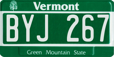 VT license plate BYJ267
