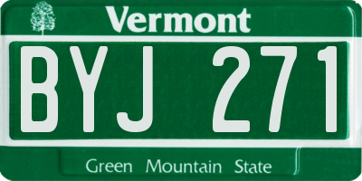 VT license plate BYJ271
