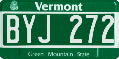 VT license plate BYJ272