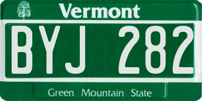 VT license plate BYJ282