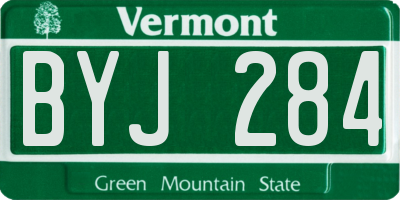 VT license plate BYJ284