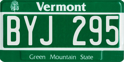 VT license plate BYJ295