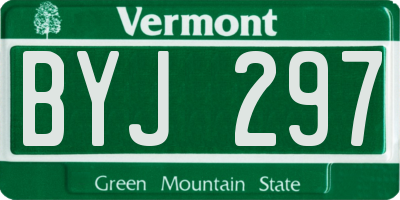 VT license plate BYJ297