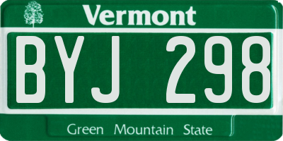 VT license plate BYJ298