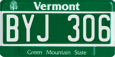 VT license plate BYJ306