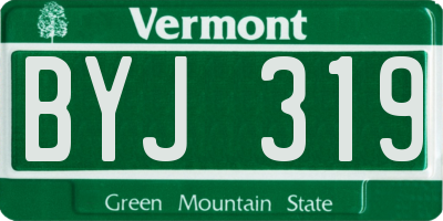 VT license plate BYJ319