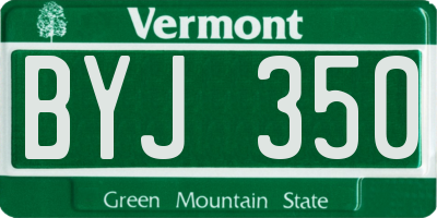 VT license plate BYJ350