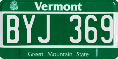 VT license plate BYJ369