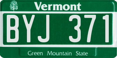 VT license plate BYJ371