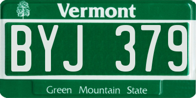 VT license plate BYJ379