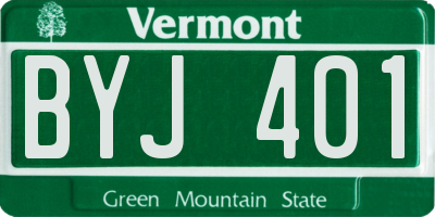 VT license plate BYJ401