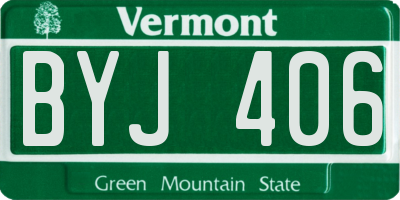 VT license plate BYJ406