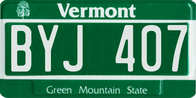 VT license plate BYJ407
