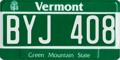 VT license plate BYJ408