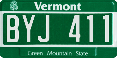 VT license plate BYJ411