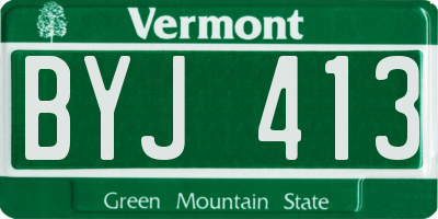 VT license plate BYJ413