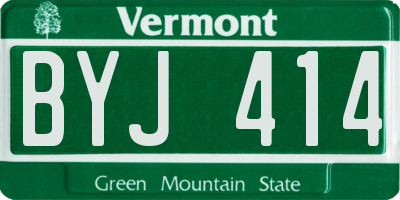 VT license plate BYJ414