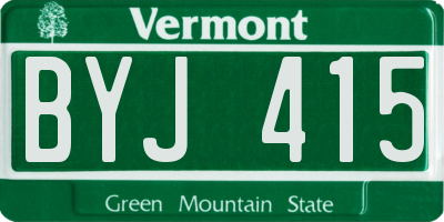 VT license plate BYJ415