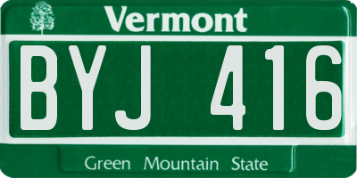 VT license plate BYJ416