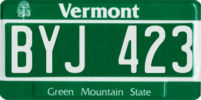 VT license plate BYJ423