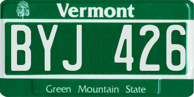 VT license plate BYJ426