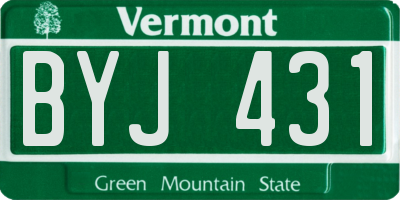 VT license plate BYJ431