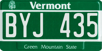 VT license plate BYJ435