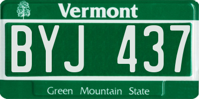 VT license plate BYJ437