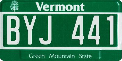 VT license plate BYJ441