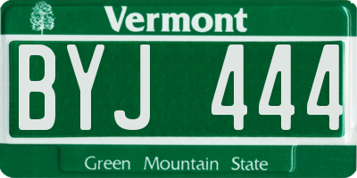 VT license plate BYJ444