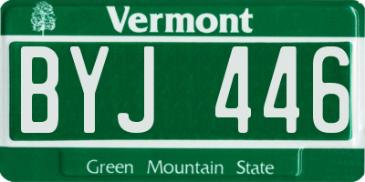 VT license plate BYJ446