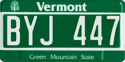 VT license plate BYJ447