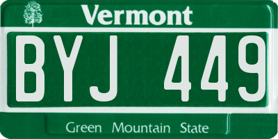 VT license plate BYJ449