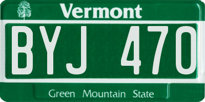 VT license plate BYJ470