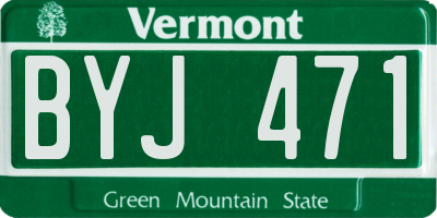VT license plate BYJ471