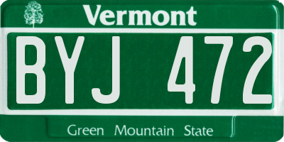 VT license plate BYJ472