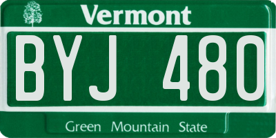 VT license plate BYJ480